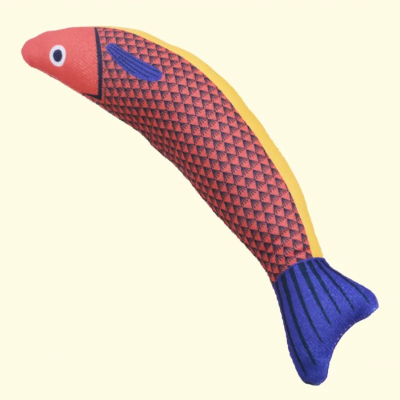 Cat Toys Fish,Teeth Grinding Catnip Toys, Interactive Sounding Cat Chew Bite Plush Toys Soft and Durable,Kitten Toys