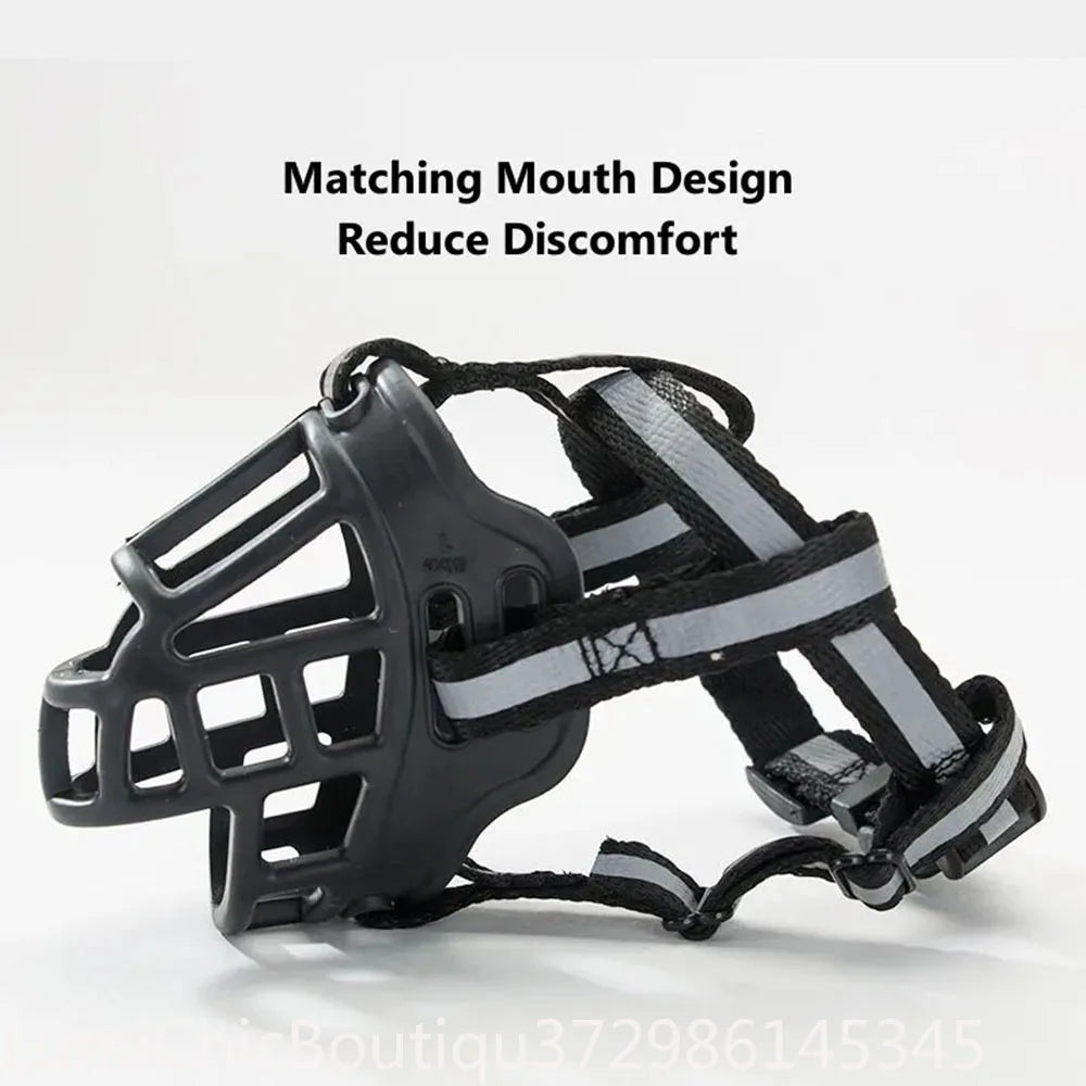 Soft Silicone Basket Dog Muzzle Breathable Durable Strong Pet Mask Anti‑Biting Anti‑Chewing Safety Muzzle For Dogs Daily Pet Supply