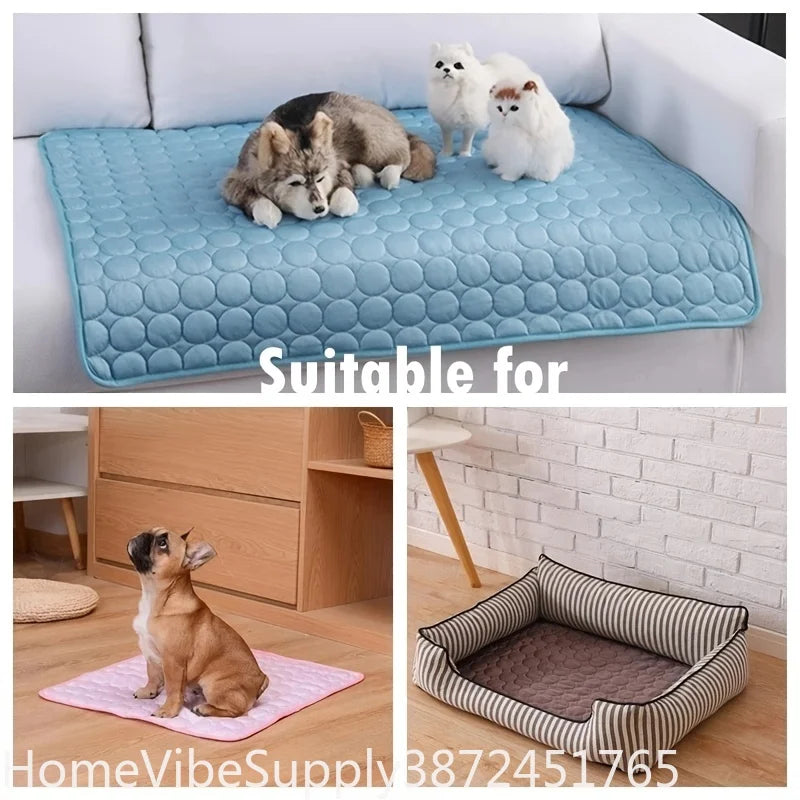 Summer Pet Cooling Mat Durable Ice Pad Extra Large Cold Bed Blanket For Small Large Dogs Cats Sofa Pet Sleeping Accessory Supply