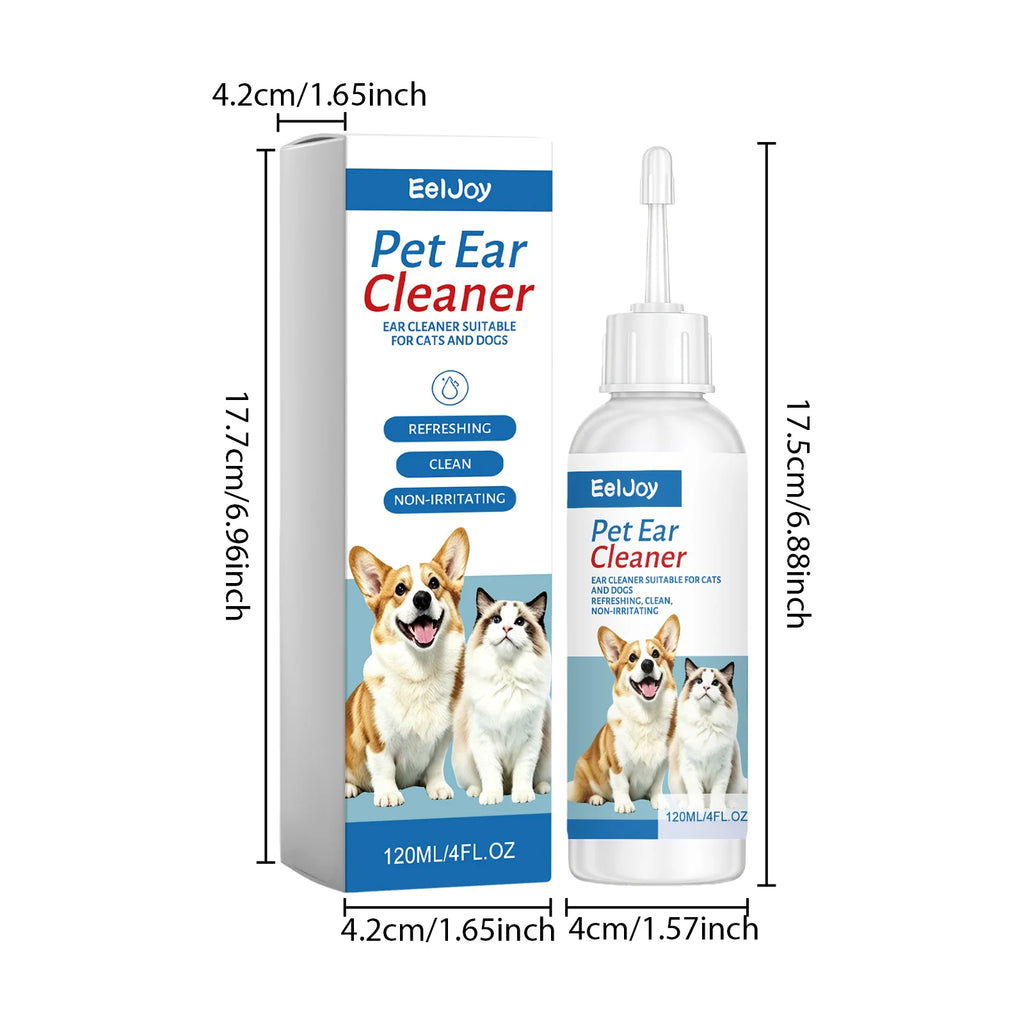 Mild Pet Ear Cleaner For Dogs And Cats Daily Ear Care Remove Ear Canal Dirt Debris