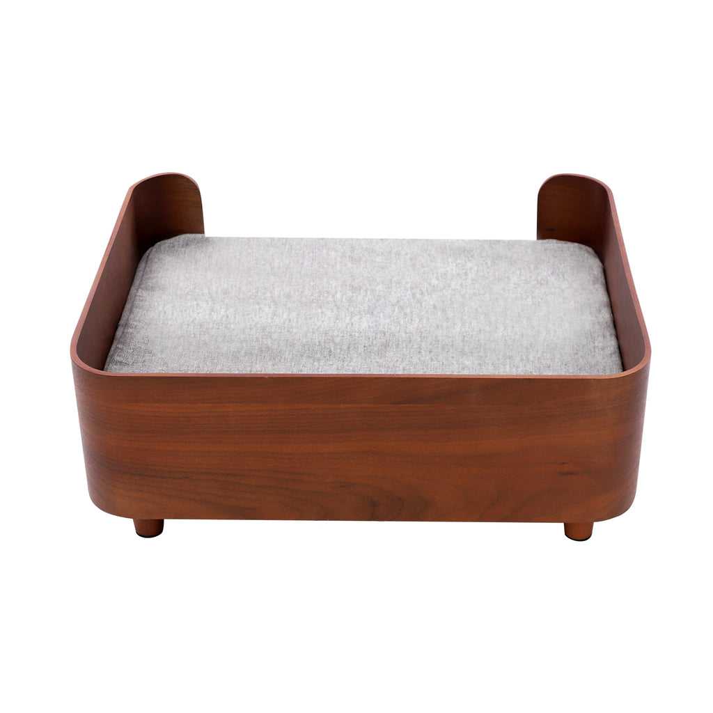 Elevated Pet Sofa Bed 22lbs, Pet Sofa with Wood Legs 1.97in Cushion, Machine Washable for Small Dogs Cats