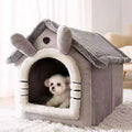 All‑Season Dog House‑Style Pet Bed Removable Washable Cave Nest Winter Warm Cozy Sleeping House For Small Dogs Teddy Indoor Cats