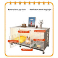 Dog Cage Crate with Wheels & Tray Indoor Dog House Wired Cage Crate Dog Kennels Wire Dogs Kennel for Large/Medium Dog