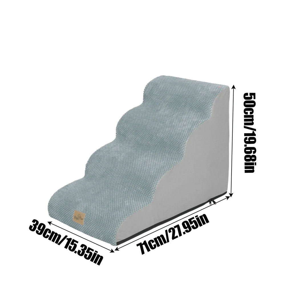 BINGOPOW Pet Dog Stairs High-Density Sponge Foam Dog Steps for Sofa Couch with Washable Cover for Puppies