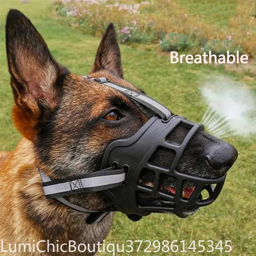 Soft Silicone Basket Dog Muzzle Breathable Durable Strong Pet Mask Anti‑Biting Anti‑Chewing Safety Muzzle For Dogs Daily Pet Supply