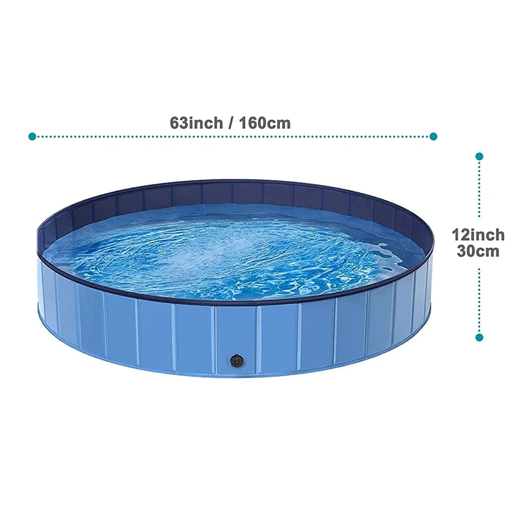 Dog Swimming Pool or Pool Cover Portable Plastic Pool Grooming Tub Bathing Scratch Resistance Pet Pools Bathtub for Large Dogs