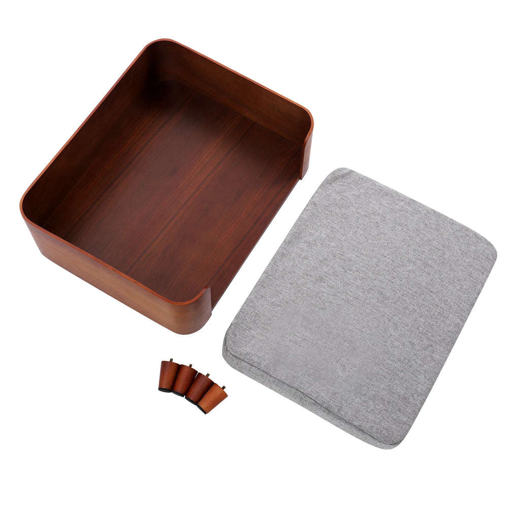 Elevated Pet Sofa Bed 22lbs, Pet Sofa with Wood Legs 1.97in Cushion, Machine Washable for Small Dogs Cats