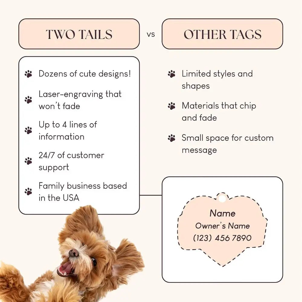 Personalized 'Mama's Boy' Pet ID Tag - Custom Engraved Dog Tags or Pets - Durable Brass, Silver Plating, ree Engraving or Dog's