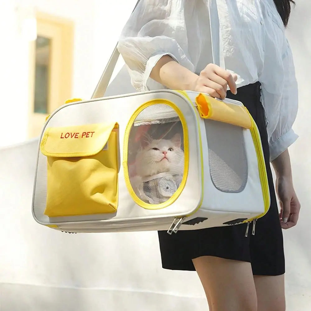 Portable Pet Carrier Backpack Suitable For Small To Large Cats, Small To Medium Dogs Breathable Mesh Airline Approved Multipurp