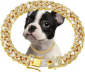 Luxury Gold Metal Dog Chain Collar Bling Pet Jewelry Necklace For Small Medium Large Dogs Cats Fashion Pet Accessory
