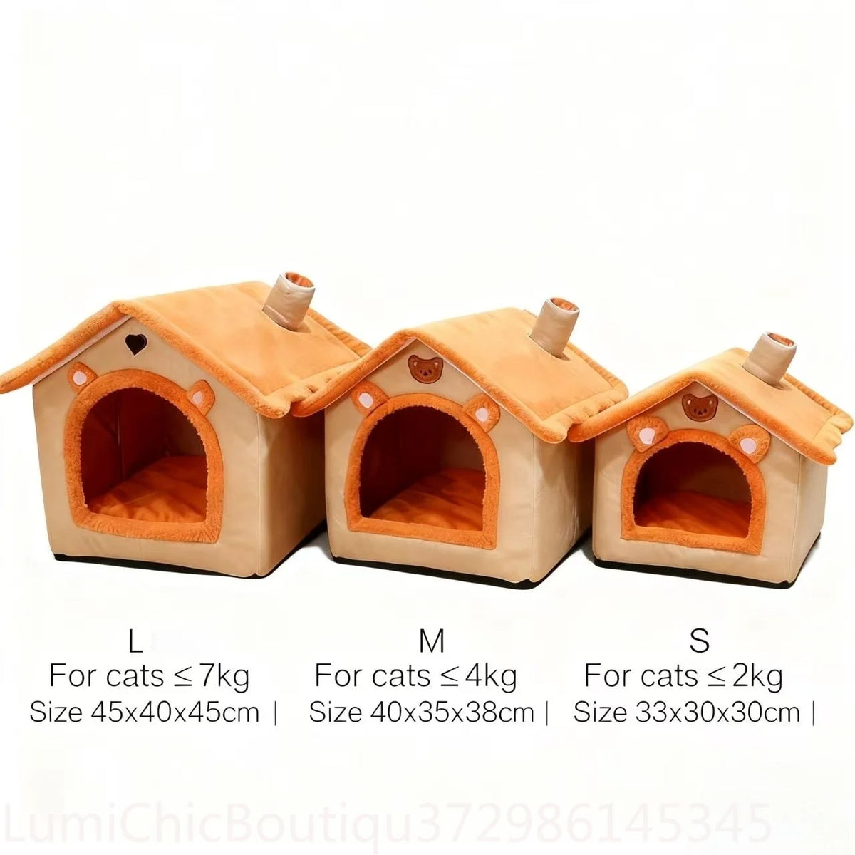 All‑Season Dog House‑Style Pet Bed Removable Washable Cave Nest Winter Warm Cozy Sleeping House For Small Dogs Teddy Indoor Cats