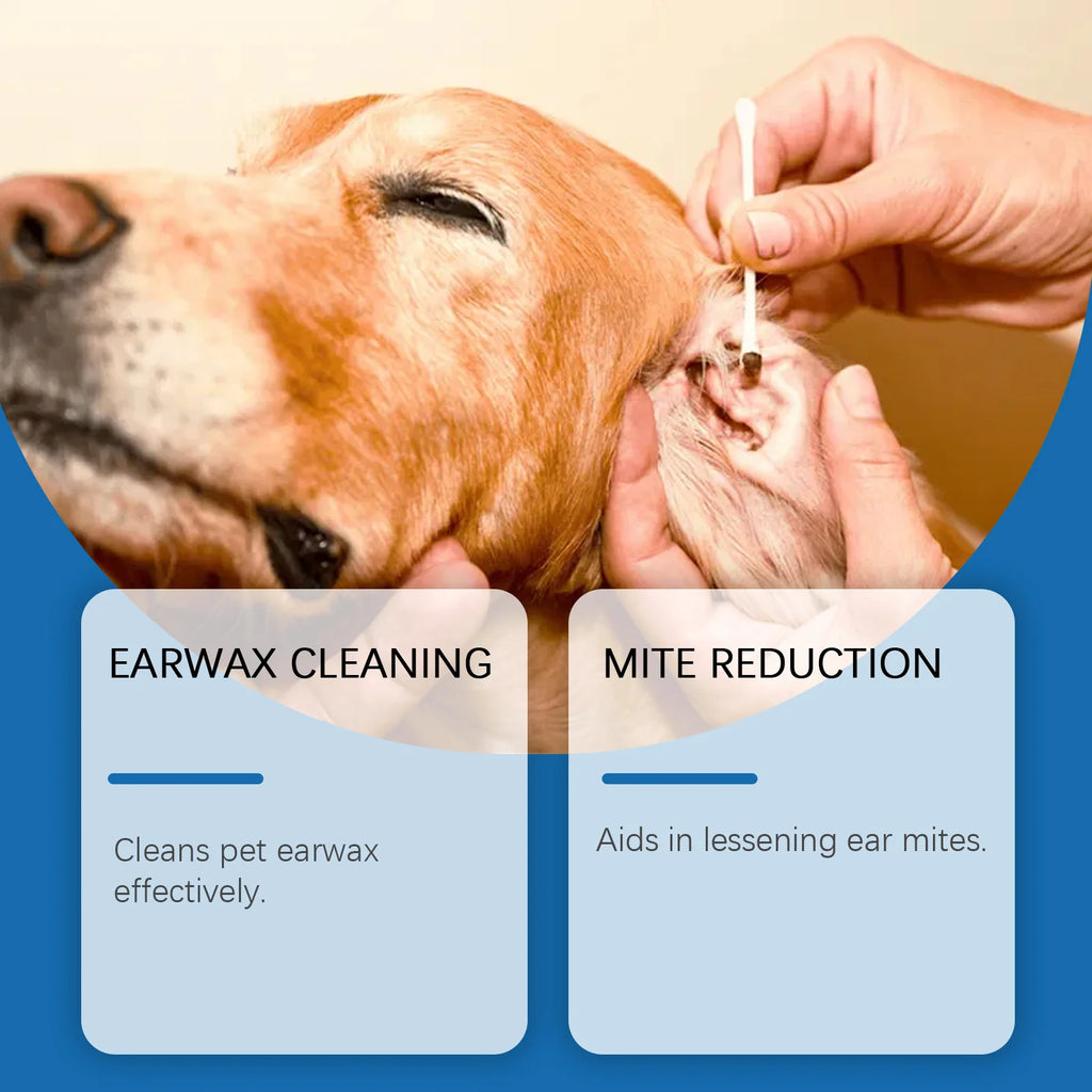 Mild Pet Ear Cleaner For Dogs And Cats Daily Ear Care Remove Ear Canal Dirt Debris