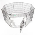 48-Inch Tall 8-Panel Gold Zinc Exercise Fence with Door