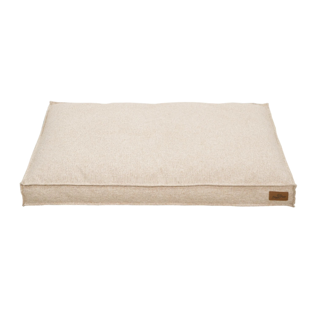 BingoPaw Large Dog Bed Washable: Rectangular Dog Pet Pillow Bed with Linen Cover Foam Base, Waterproof Lining, Cozy Sleep Bed Crate Mattress for Dogs, Kennels